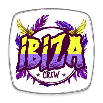 Ibiza Crew Colorful - Square fridge magnet - white - Front