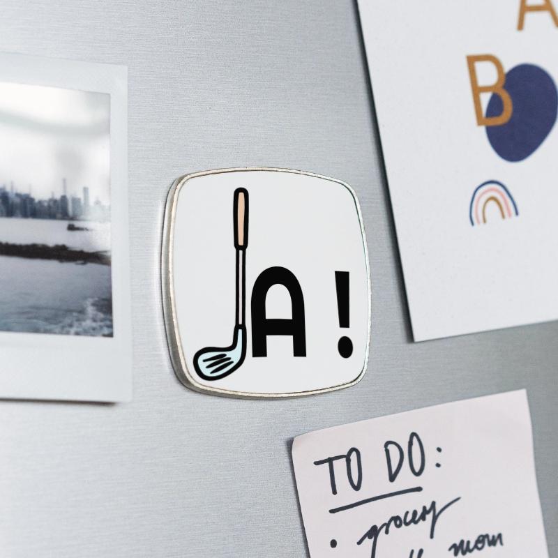 Square fridge magnet