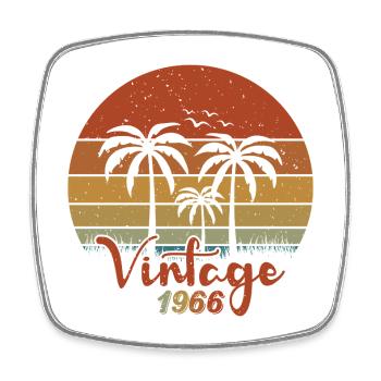 1966 Année de naissance - Magnet carré - blanc - Devant