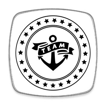 Team Anker - Square fridge magnet - white - Front