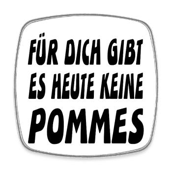 French fries - Square fridge magnet - white - Front