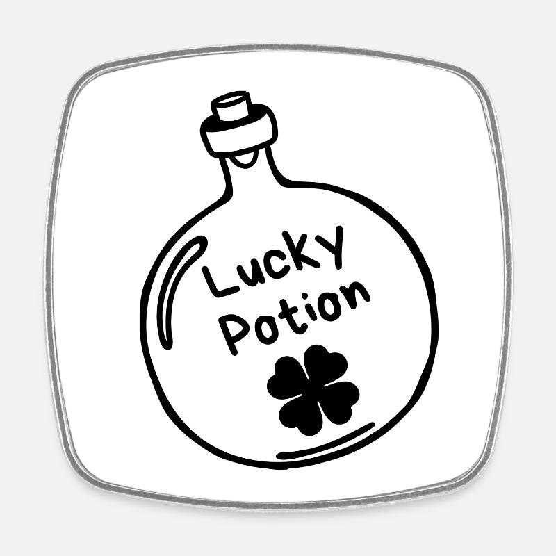 Lucky Potion - Magnet carré - blanc