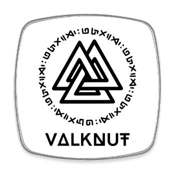 VALKNUT - Magnet carré - blanc - Devant