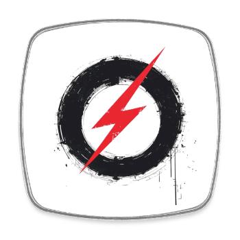 Digital Freedom - Retro Future Art - Square fridge magnet - white - Front