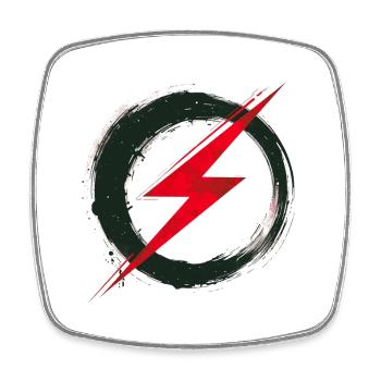 Digital Freedom - Retro Future Art - Square fridge magnet - white - Front