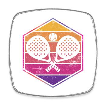 Padel Sport - Square fridge magnet - white - Front
