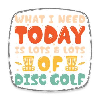 Disc Golf Gifts Disc Golf - Square fridge magnet - white - Front