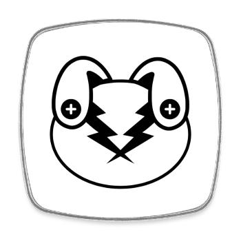 Plush: Plushy (Head) - Square fridge magnet - white - Front