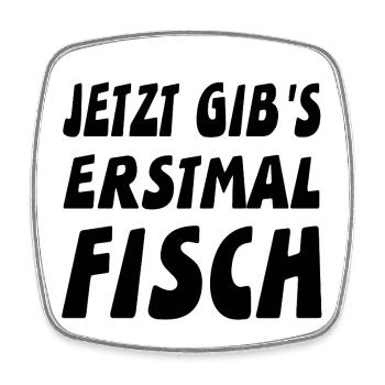 Fisch - Viereckiger Kühlschrankmagnet - Weiß - Vorne