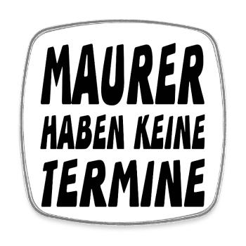 Maurer - Viereckiger Kühlschrankmagnet - Weiß - Vorne