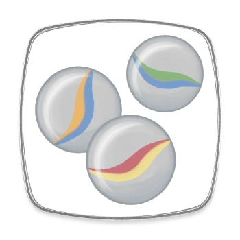 Circle Swings in Pastel Colors Marbles - Square fridge magnet - white - Front