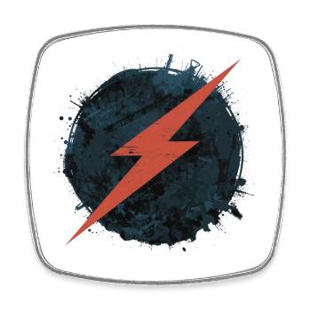 Digital Freedom - Retro Future Art - Square fridge magnet - white - Front