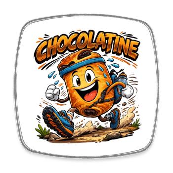 Chocolatine-Pfad - Viereckiger Kühlschrankmagnet - Weiß - Vorne
