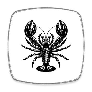 Lobster - Square fridge magnet - white - Front