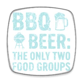 T-shirt barbecue, sweat à capuche pour les maîtres du grill et les fans de grill - Magnet carré - blanc - Devant