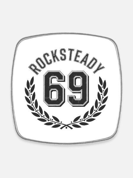 Couronne de laurier Rocksteady 69 - Magnet carré - blanc
