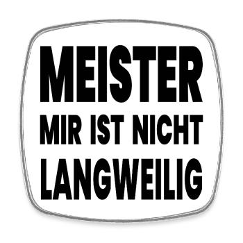 Meister - Viereckiger Kühlschrankmagnet - Weiß - Vorne