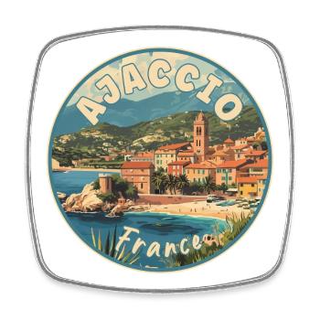 Explore Ajaccio In France Mediterranean Paradise - Square fridge magnet - white - Front
