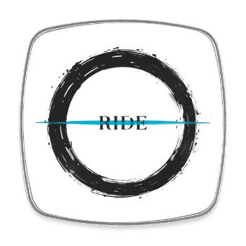 Urban Cycling - Road Art - Viereckiger Kühlschrankmagnet - Weiß - Vorne