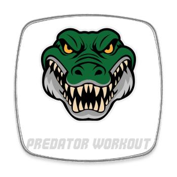 Crocodile Workout – Hard Training & Combat Sports  - Square fridge magnet - white - Front