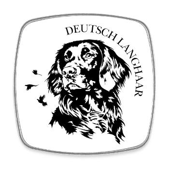 Deutsch Langhaar Portrait Jagdhunde Hunde Wilsigns - Viereckiger Kühlschrankmagnet - Weiß - Vorne