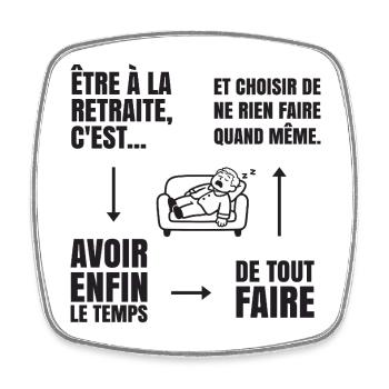 The Art of Doing Nothing (black text) - Square fridge magnet - white - Front