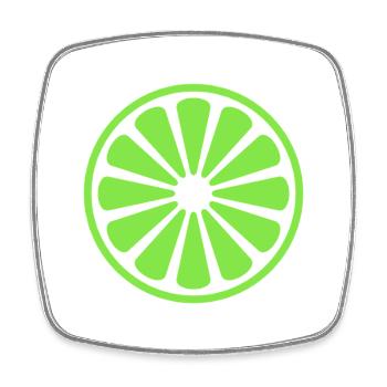 Lime slice - Square fridge magnet - white - Front
