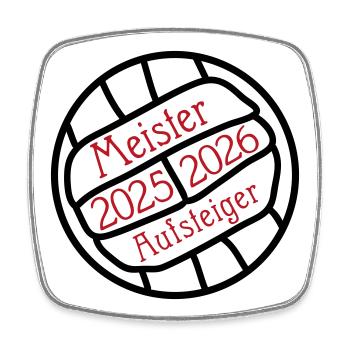 Champion and promoted team 2025/2026 - Square fridge magnet - white - Front