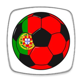 Équipe de football du Portugal - Magnet carré - blanc - Devant