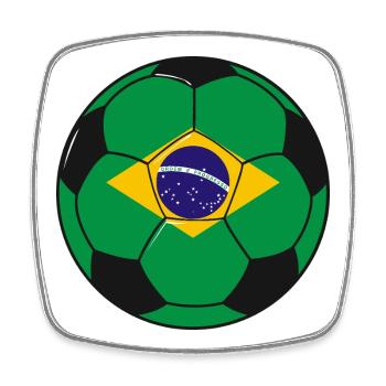 Football_team_Brazil - Square fridge magnet - white - Front