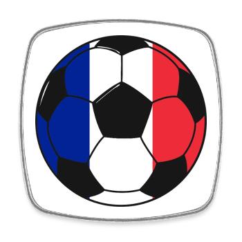 Football_team_France - Square fridge magnet - white - Front