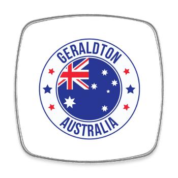 Geraldton Australia Badge - Square fridge magnet - white - Front