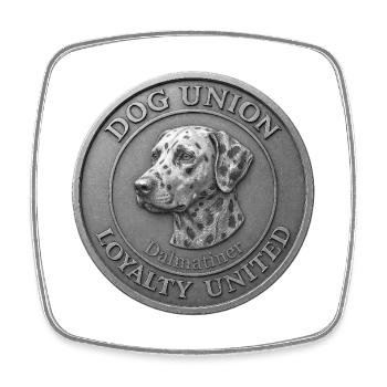 Dalmatians - Loyalty United - Dog Union - Square fridge magnet - white - Front