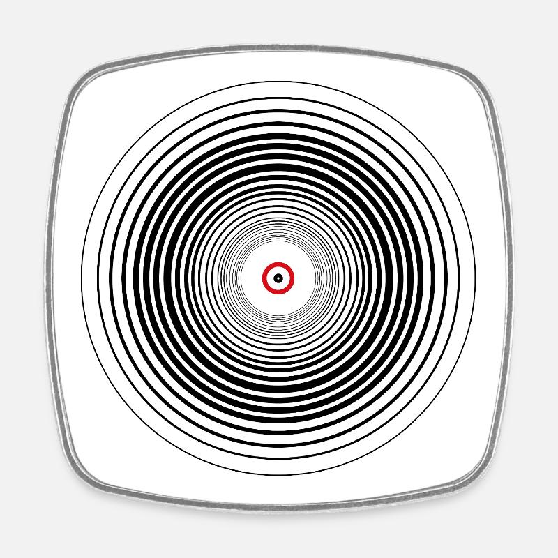 Vinyl - Viereckiger Kühlschrankmagnet - Weiß