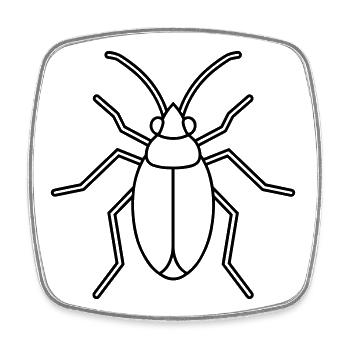 Aphid - Square fridge magnet - white - Front