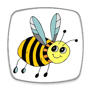 Insects - Square fridge magnet - white - Front