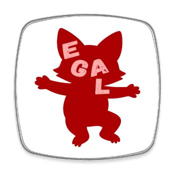 Fuchs Egal Leichtigkeit - Viereckiger Kühlschrankmagnet - Weiß - Vorne