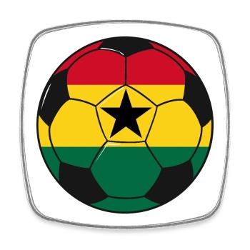 Football_team_Ghana - Magnet carré - blanc - Devant