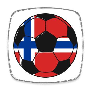 Football_team_Norway - Viereckiger Kühlschrankmagnet - Weiß - Vorne