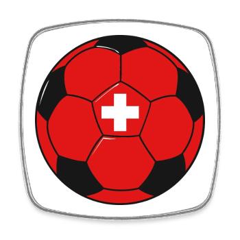 Football_team_Switzerland - Viereckiger Kühlschrankmagnet - Weiß - Vorne