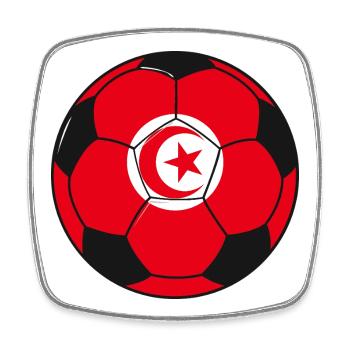 Football_team_Tunisia - Viereckiger Kühlschrankmagnet - Weiß - Vorne