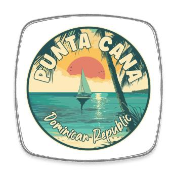 Explore Punta Cana in Dominican Republic - Square fridge magnet - white - Front