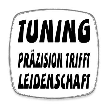 tuning - Square fridge magnet - white - Front