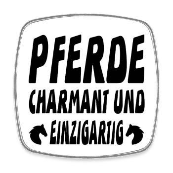 horses - Square fridge magnet - white - Front