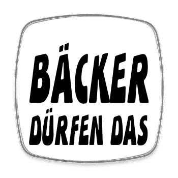 Bäcker - Viereckiger Kühlschrankmagnet - Weiß - Vorne