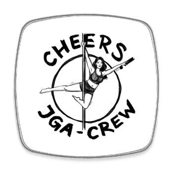 Bachelor Party: Cheers! Pole Dance – Illustration - Square fridge magnet - white - Front