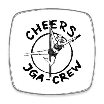 JGA-Crew on Tour! Illustration-Style - Viereckiger Kühlschrankmagnet - Weiß - Vorne