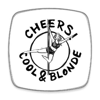 Bachelor Party: Cheers! Cool & Blonde – Illustration - Square fridge magnet - white - Front