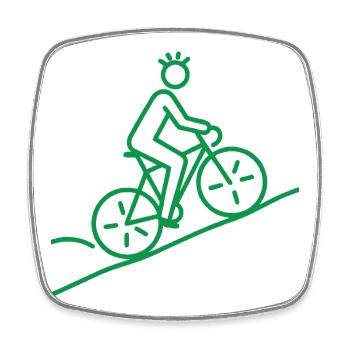 Motif minimaliste du vélo - Magnet carré - blanc - Devant