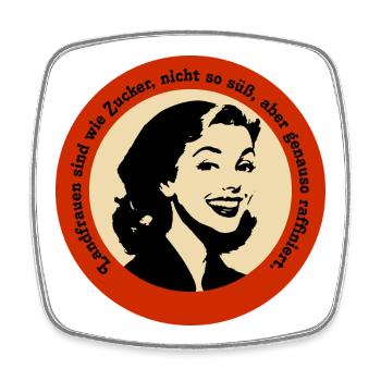 Vintage Landfrauen - Viereckiger Kühlschrankmagnet - Weiß - Vorne